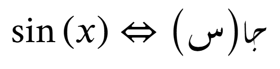 LaTeX sine function example